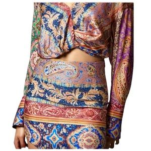 Zara Multicolor Paisley Mini Dress